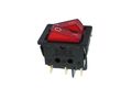 POWER ROCKER SWITCH 10A-250V DPST ON-OFF - WITH RED NEON LIGHT R900 5410329269517; 5410329507176