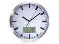 ALUMINIUM LCD WALL CLOCK WITH THERMOMETER, HYGROMETER & FORECAST - Ø 25 cm WC100 5410329696252