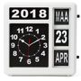 WALL FLIP CLOCK WITH CALENDAR - 31 x 31 cm - DUTCH VERSION WC106 5410329696313; 5410329705008