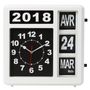 WALL FLIP CLOCK WITH CALENDAR - 31 x 31 cm - FRENCH VERSION WC107 5410329696184; 5410329696214