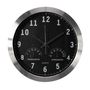 ALUMINIUM WALL CLOCK WITH THERMOMETER & HYGROMETER - Ø 35.5 cm WC118 5410329696337