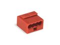 MICRO PUSH-WIRE CONNECTOR FOR JUNCTION BOXES 4-CONDUCTOR TERMINAL BLOCK, RED WG243804 4044918441025