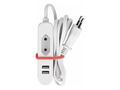 1-WAY EURO SOCKET WITH 2 USB PORTS - IDEAL FOR TRAVEL WTA26WUSB 5410329720438
