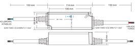 Switching power supply LED 24V 1.7A, 40W, IP67, MEAN WELL XLN-40-24