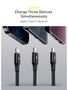 Cable USB C plug - USB C (15W) / micro USB (10W) / IP Lightning (20W) connector cable 1.5m  black Rapid BASEUS CAMLT-SC01 6953156204294