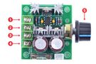 Motor regulator DC 12-40V/10A/400W - with a speed control knob MOD-06666