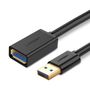 Кабель удлинительный USB 3.0 0.5м черный US129 UGREEN UGREEN/30125 6957303831258