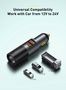 Car Quick Charger with Cigarette Lighter Port 12-24V 120W USB + USB-C, Gray CCBT-C0G