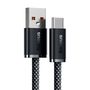 Kabelis USB A kištukas - USB C kištukas 2.0m 100W  (netinka iPhone 15 įkrovimui) Dynamic pilkas BASEUS CALD000716 6932172607449