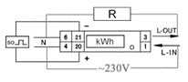 Electric energy meter cl.1 230V 5(45)A, 50Hz, with LCD display, 1 module LE-01D 5908312592358