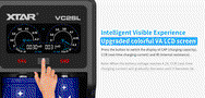 Greitas mikroprocesorinis įkroviklis 1-2 Li-ion/IMR/INR/ICR 10440-26650, NiMH,NiCD AAAA/AAA/AA/A/SC/C akumuliatoriams su LCD indikacija, XTAR XTAR-VC2SL 6952918300434