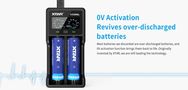 Greitas mikroprocesorinis įkroviklis 1-2 Li-ion/IMR/INR/ICR 10440-26650, NiMH,NiCD AAAA/AAA/AA/A/SC/C akumuliatoriams su LCD indikacija, XTAR XTAR-VC2SL