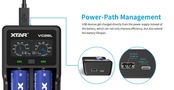 Greitas mikroprocesorinis įkroviklis 1-2 Li-ion/IMR/INR/ICR 10440-26650, NiMH,NiCD AAAA/AAA/AA/A/SC/C akumuliatoriams su LCD indikacija, XTAR XTAR-VC2SL