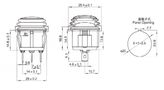 Rocker switch; ON-OFF, fixed, 2pins. 6A/250Vac, Ø19.8mm, SPST, round, waterproof, yellow KE/RO/Y/H