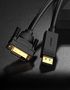 Kaabel DisplayPort (DP) isane – DVI isane (24+1) 1920*1080@60Hz 1,5m must DP103 UGREEN UGREEN/10243 6957303812431