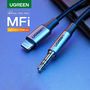 Kabelis IP Lightning kištukas - 3.5mm kištukas Aux 1m (su MFI) su pintu šarvu US315 UGREEN UGREEN/70509 6957303875092