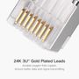 Kištukas RJ45 (8P8C) CAT6/6a STP ekranuotas daugiavieliam ir monolitiniam kabeliui (100 vnt) UGREEN/50248 6957303852482