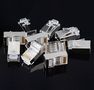 Kištukas RJ45 (8P8C) CAT6/6a STP ekranuotas daugiavieliam ir monolitiniam kabeliui (100 vnt) UGREEN/50248 6957303852482