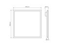 LED šviesos panelė 40W, 60x60cm, 4800lm, 120lm/W, neutraliai balta 4000K, 0-10V valdoma, LED line PRIME 201248