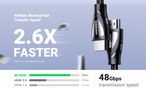 Kabelis HDMI-HDMI kištukai 2m (HDMI 2.1 8K@60Hz 48Gbps) juodas su nailoniniu šarvu HD140 UGREEN UGREEN/80403 6957303884032