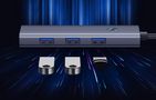 Jungčių stotelė / adapteris USB C kištukas - 3 rūšių jungtys (HDMI + 4xUSB3.0 + USB-C PD krovimui) UltraJoy BASEUS B00052807813-01