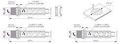 LIFT BOX furniture socket, 3 x Schuko, 1x USB, 1x USB C LIFTBOX-CZ-3DE-UAC-0 5908293405746