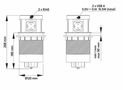 MULTIBOX furniture socket, 4xDE, 1x USB, 1x USB-C, QI, RJ45, 2m black Design light MULTIBOX-CZ-4DE-UAC 5908293405616