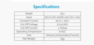 Fast charger 1-2 Li-ion batteries 3.7V 18650-26650 with LCD from USB XTAR-SC2 6952918341390