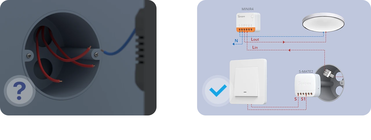 Switch mate S-MATE2, eWeLink kaugjuhtimispult mehaanilisele lülitile kuni 3ch., kuni 50m, SONOFF SONOFF-S-MATE2