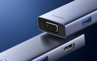 Jungčių stotelė / adapteris USB C kištukas - 4 rūšių jungtys (HDMI4K@60Hz*1+USB3.0*3+PD*1+SD/TF*1) UltraJoy BASEUS B00052803811-00 6932172646486