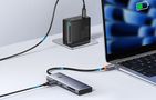 Jungčių stotelė / adapteris USB C kištukas - 4 rūšių jungtys (HDMI4K@60Hz*1+USB3.0*3+PD*1+SD/TF*1) UltraJoy BASEUS B00052803811-00 6932172646486