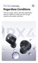 Belaidės Bluetooth 5.3 ausinės Bowie E18 su įkrovimo dėklu, juodos A00023800123-00 6932172657253