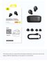 Belaidės Bluetooth 5.3 ausinės Bowie E18 su įkrovimo dėklu, juodos A00023800123-00 6932172657253