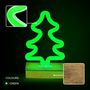 LED NEON kalėdinė dekoracija EGLUTĖ, žalia, 5V USB / 3xAA RTV100427 5900495268617