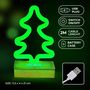 Neon Wood Stand LED TREE green, 5V USB / 3xAA, FLNW03 Forever Light RTV100427 5900495268617