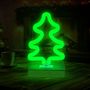 Neon Wood Stand LED TREE green, 5V USB / 3xAA, FLNW03 Forever Light RTV100427 5900495268617