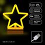 Неоновая деревянная подставка LED STAR теплый белый, 5V USB / 3xAA, FLNW04 Forever Light RTV100428 5900495268624