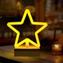 Neon Wood Stand LED STAR warm white, 5V USB / 3xAA, FLNW04 Forever Light RTV100428 5900495268624