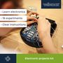Edukacinis elektronikos rinkinys su 19 eksperimentų (EN kalba) LED, fan & sound Velleman KNS110