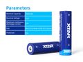 Akumuliatorius 18650 3.6V 3600mAh Li-Ion su integruotu krovimo valdikliu PCM XTAR 18650/3600/PCB 6952918300786