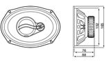 Valjuhääldi 150x225mm, 180W, 45Hz-22kHz, 95dB, 4ohm, 3-realine, 2tk. HER/DCX-690 8018823088572; 8018823104197