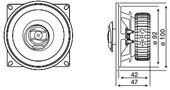 Väljuhääldi  Ø100mm, 60W, 70Hz-21kHz, 90dB, 4ohm, 2-realised, 2tk HER/DCX-100 8018823080019; 8018823104166