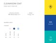 Одежда для чистых помещений ESD/cleancoat/XL/blu