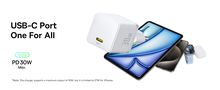 Wall Fast Charger Palm 30W USB-C QC3.0 PD3.0 with USB-C Cable 1m, White P10111605213-01 6932172677404