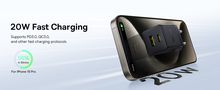 Wall Fast Charger Palm 20W USB + USB-C QC3.0 PD3.0 with USB-C Cable 1m, Black P10111608113-01