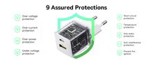 Wall Fast Charger Palm 20W USB + USB-C QC3.0 PD3.0 with USB-C Cable 1m, White P10111608213-01 6932172677374