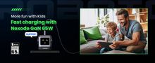 Wall Quick Charger Nexode Robot GaN 65W USB-A + 2xUSB-C QC4.0+ PD3.0, Black UGREEN/25685B 6941876236688