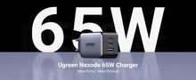 Wall Quick Charger Nexode S GaN 65W USB-A + 2xUSB-C QC4.0+ PD3.0, Grey UGREEN/35042 6941876230426