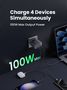 Wall Quick Charger Nexode S GaN 100W USB-A + 3xUSB-C QC4.0+ PD3.0, Grey UGREEN/35043