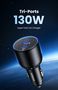 Automobilinis įkroviklis 130W 12-24V USB-A + 2xUSB-C QC3.0 PD3.0, pilkas UGREEN/90413